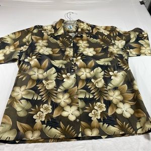 Pierre Cardin Tropical Shirt Floral short Sleeve Button Down Shirt